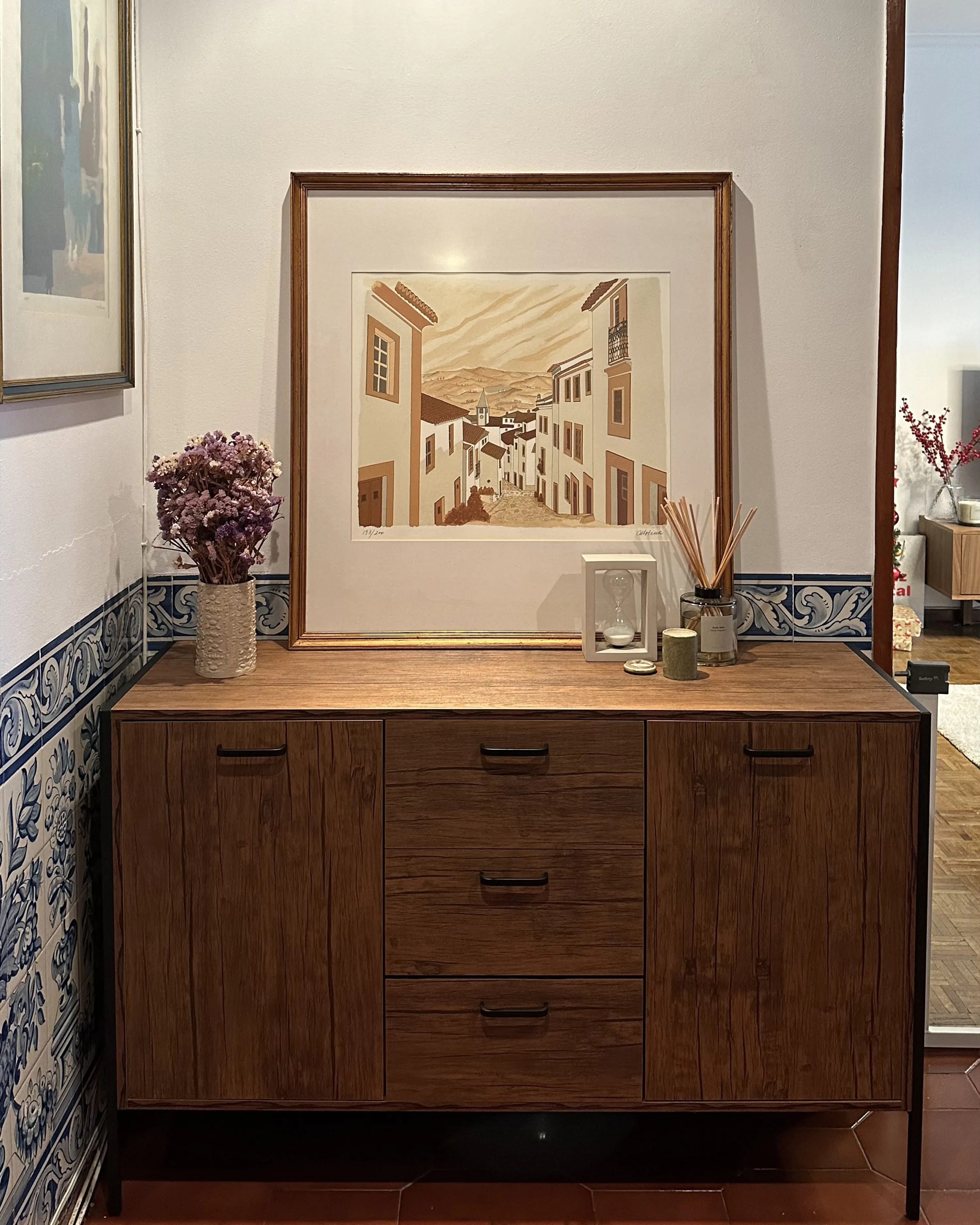 Dressoir met 2 deuren TIFTON Donkerbruin