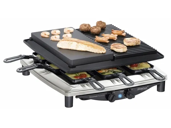 Steba Raclette RC 4 Plus Deluxe Chrome - 1450W