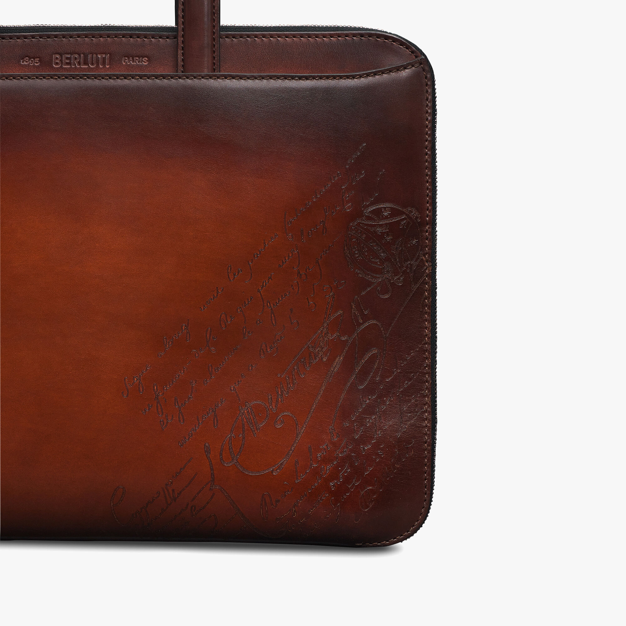 Cartable Lift En Cuir De Veau Scritto