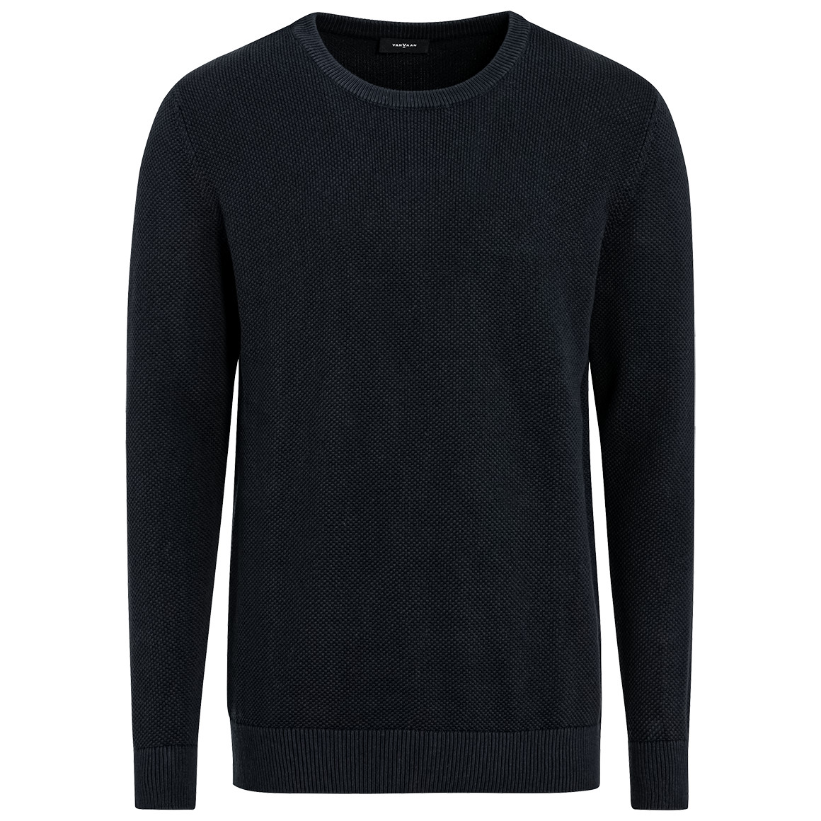 VanVaan Herren Strickpullover mit Struktur dunkelblau