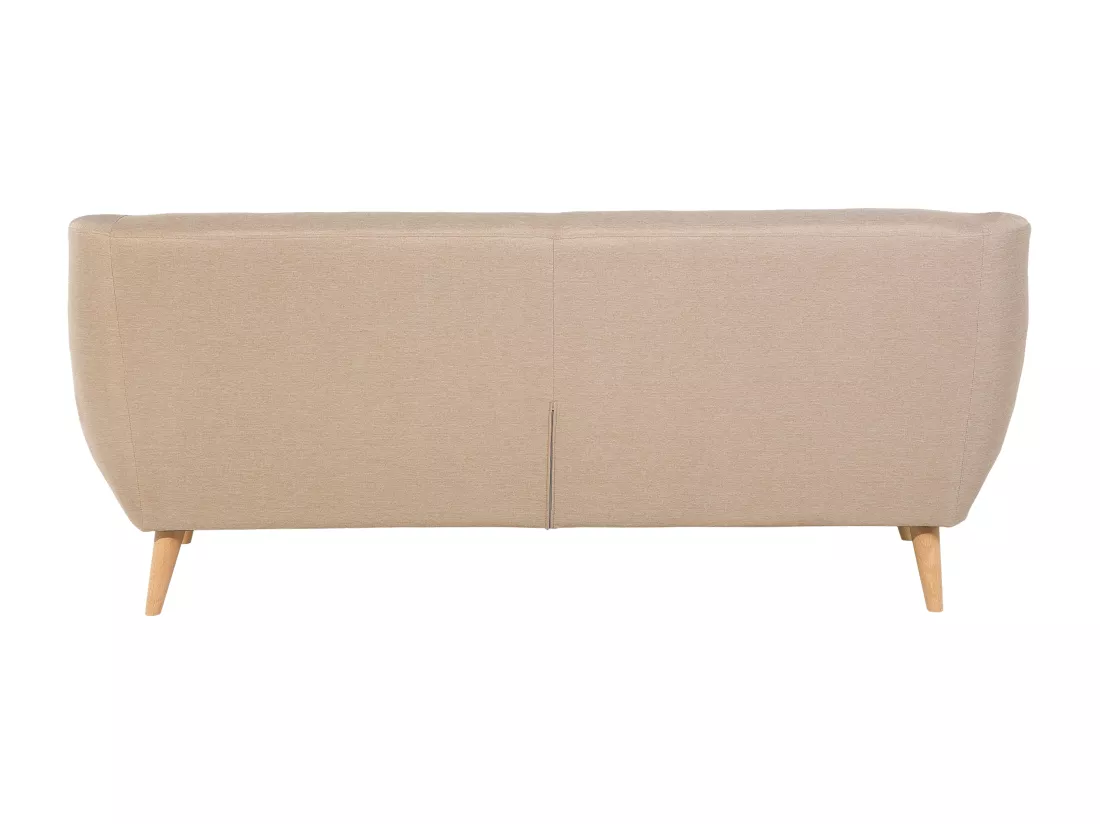 Canapé 3 places en tissu beige MOTALA