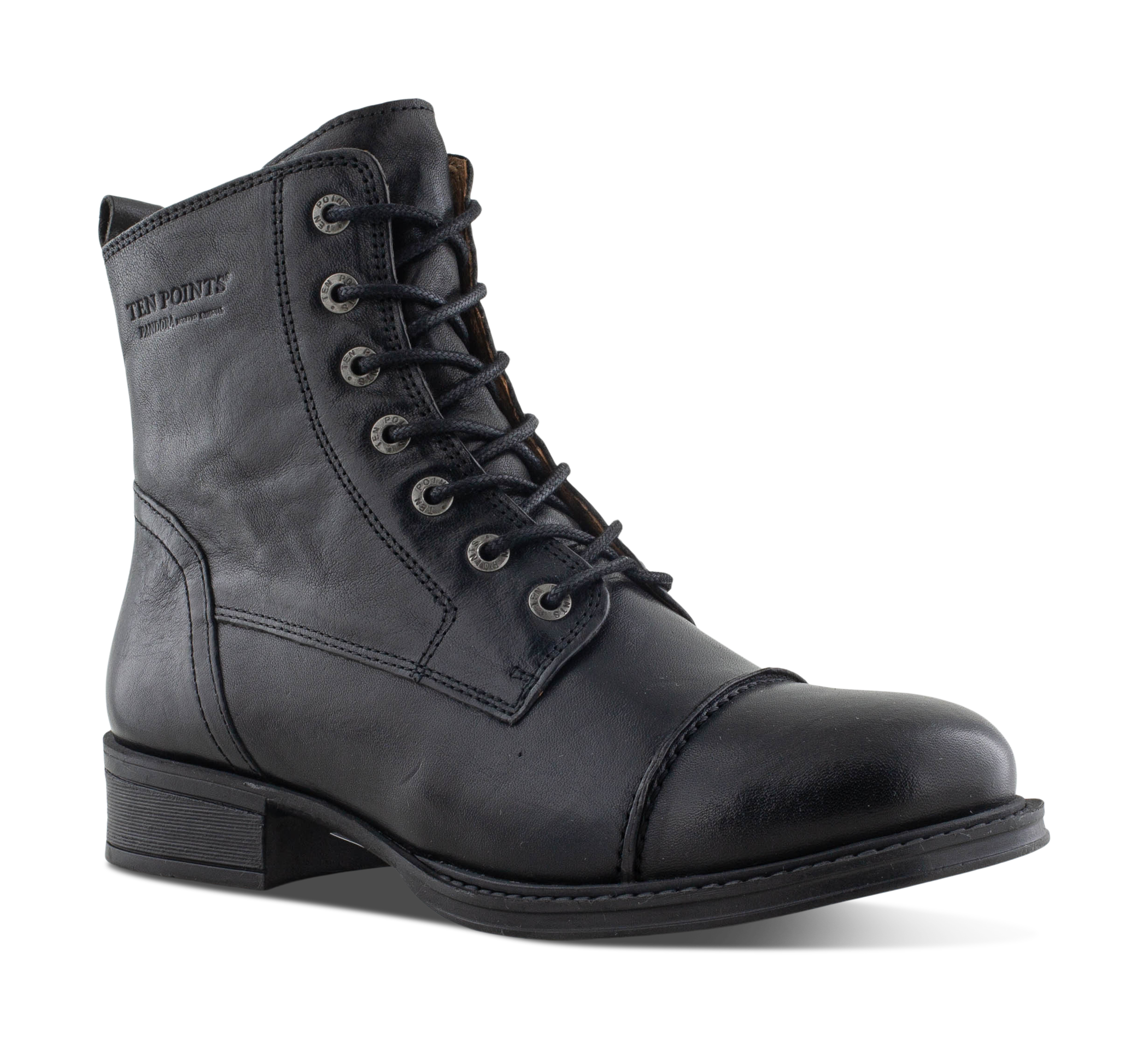 Ten Points Pandora - Schnürstiefel schwarz