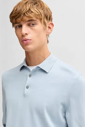 BOSS Gemello Long Sleeve Polo Lichtblauw 50506025-454 kopen