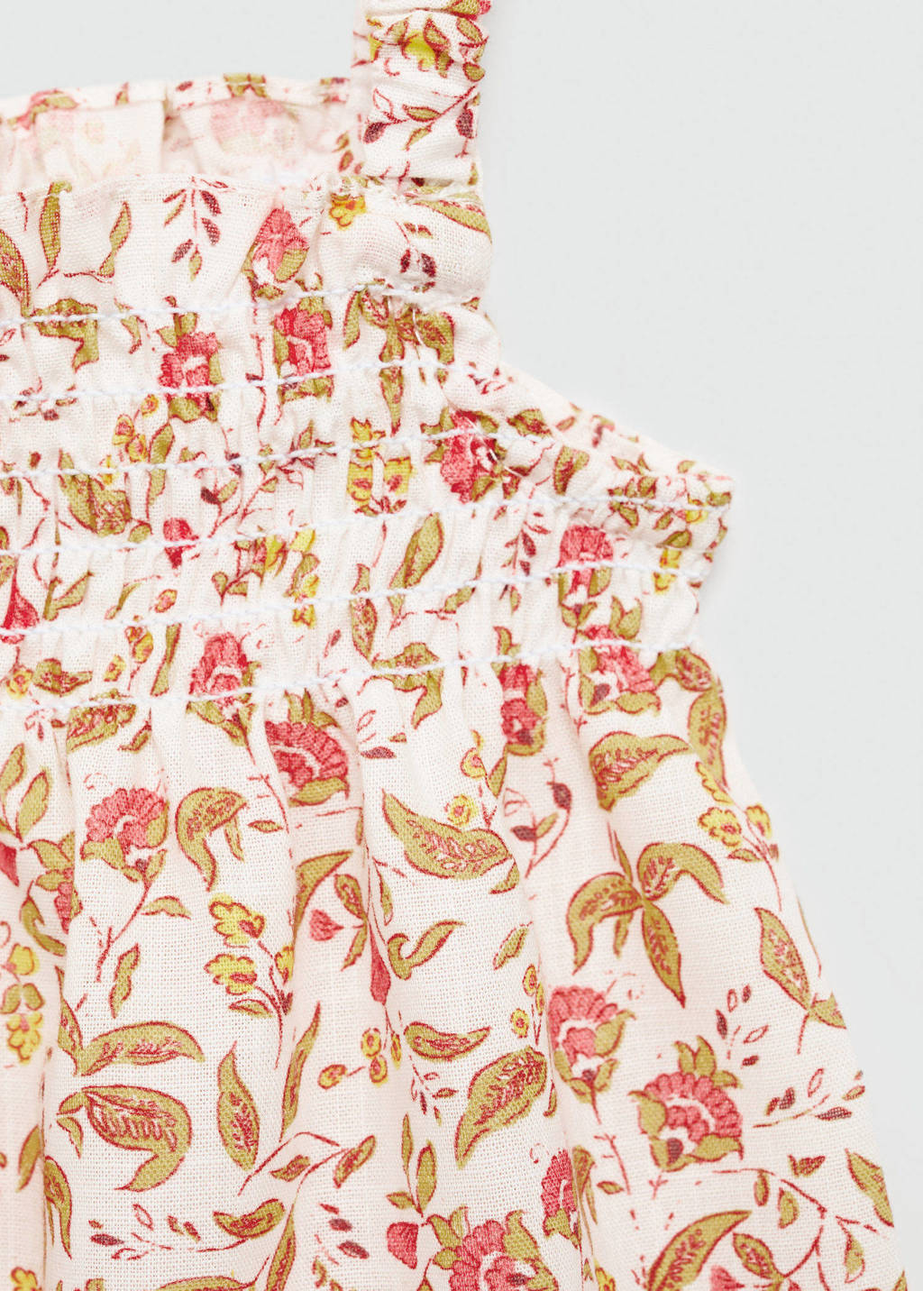 Mango Kids baby jurk + bloomer broekje groen/beige/roze