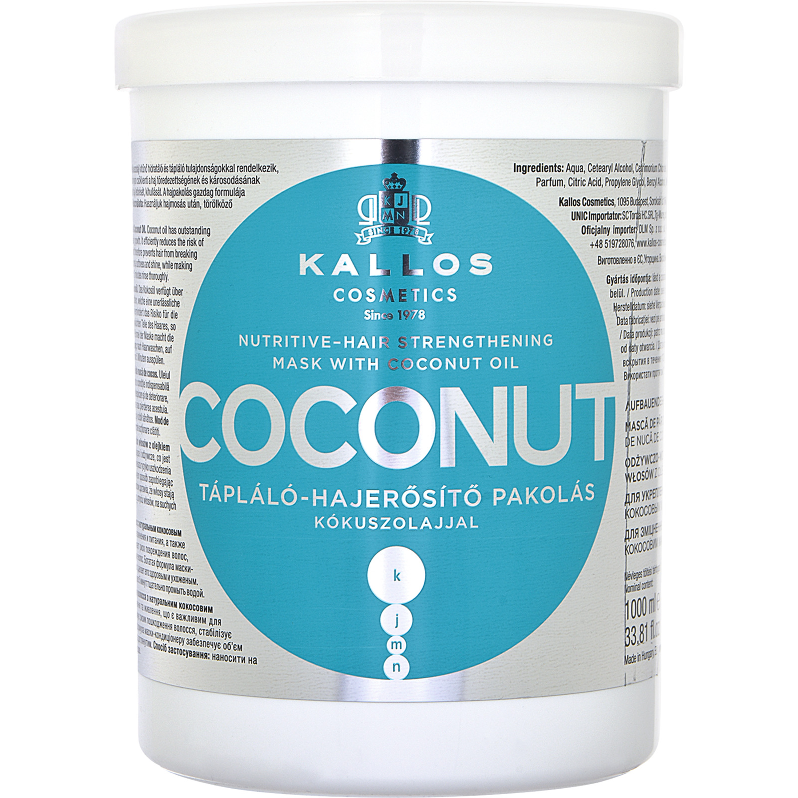 Kallos Haarmaske Coconut 1000 ml