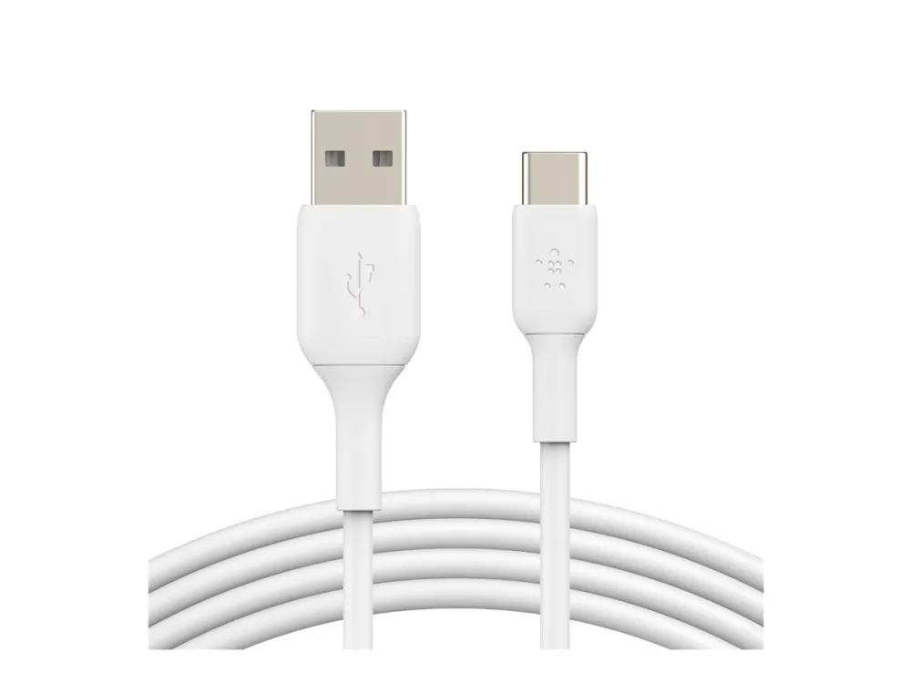 Belkin BoostCharge - USB-kabel - 24 pin USB-C (han) til USB (han) - 3 m - hvid