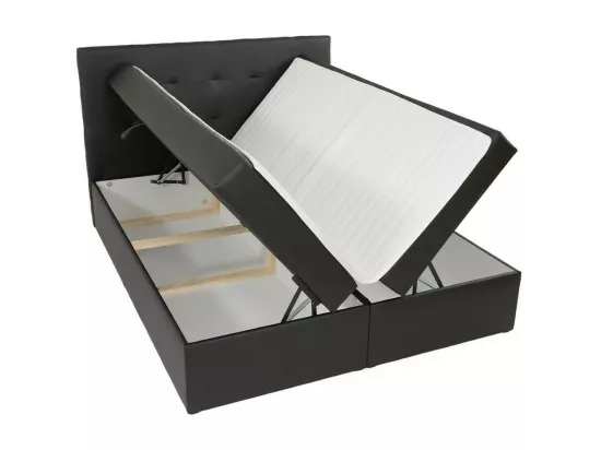 Lit continental Comfivo 196, Double, Continental, Gris, 180x200, Tapisserie, 183x206cm