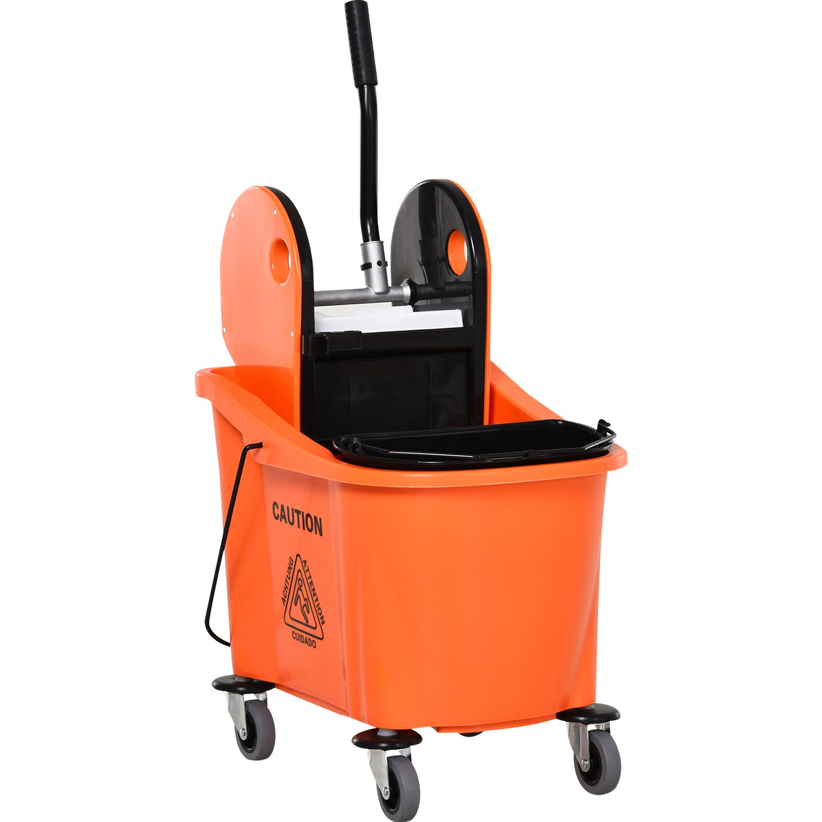 HOMCOM Putzwagen mit Auswringvorrichtung 54 x 41 x 91,5 cm (LxBxH)