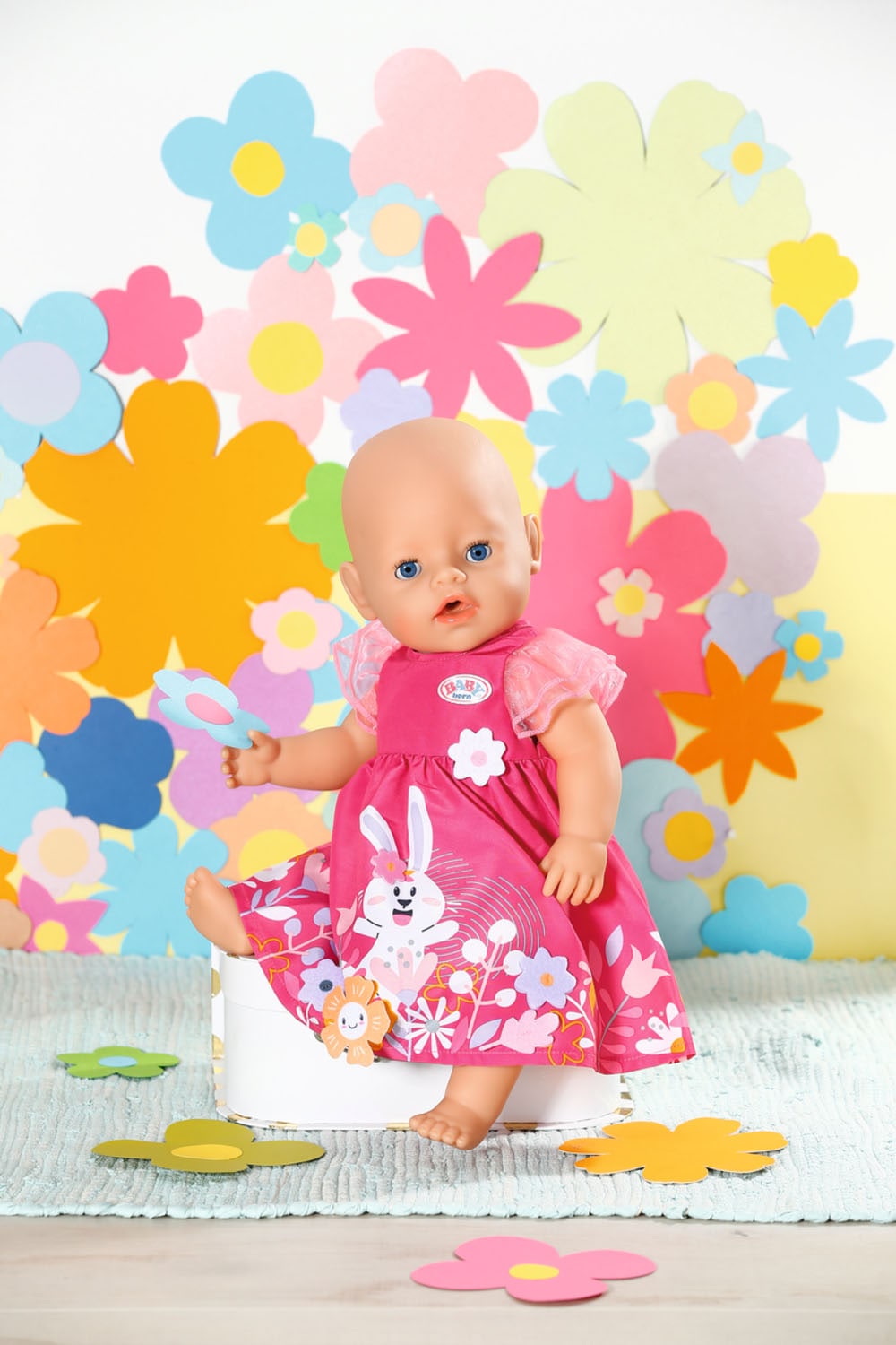 Baby Born Puppenkleidung »Kleid Blümchen, 43 cm« mit Kleiderbügel