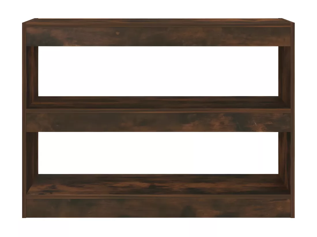 Bibliothèque/Séparateur de pièce Chêne fumé 100x30x72 cm