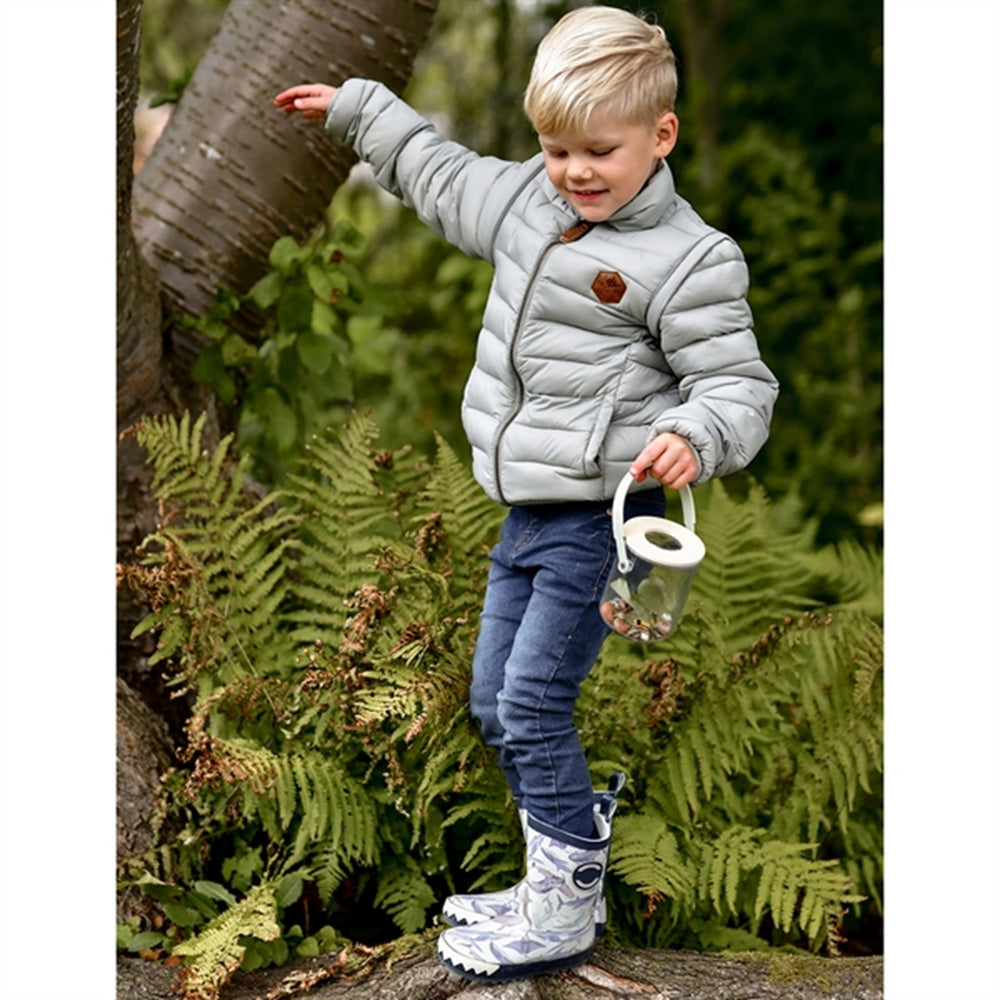 Nylon puffer 2i1 Jakke Neutral Gray