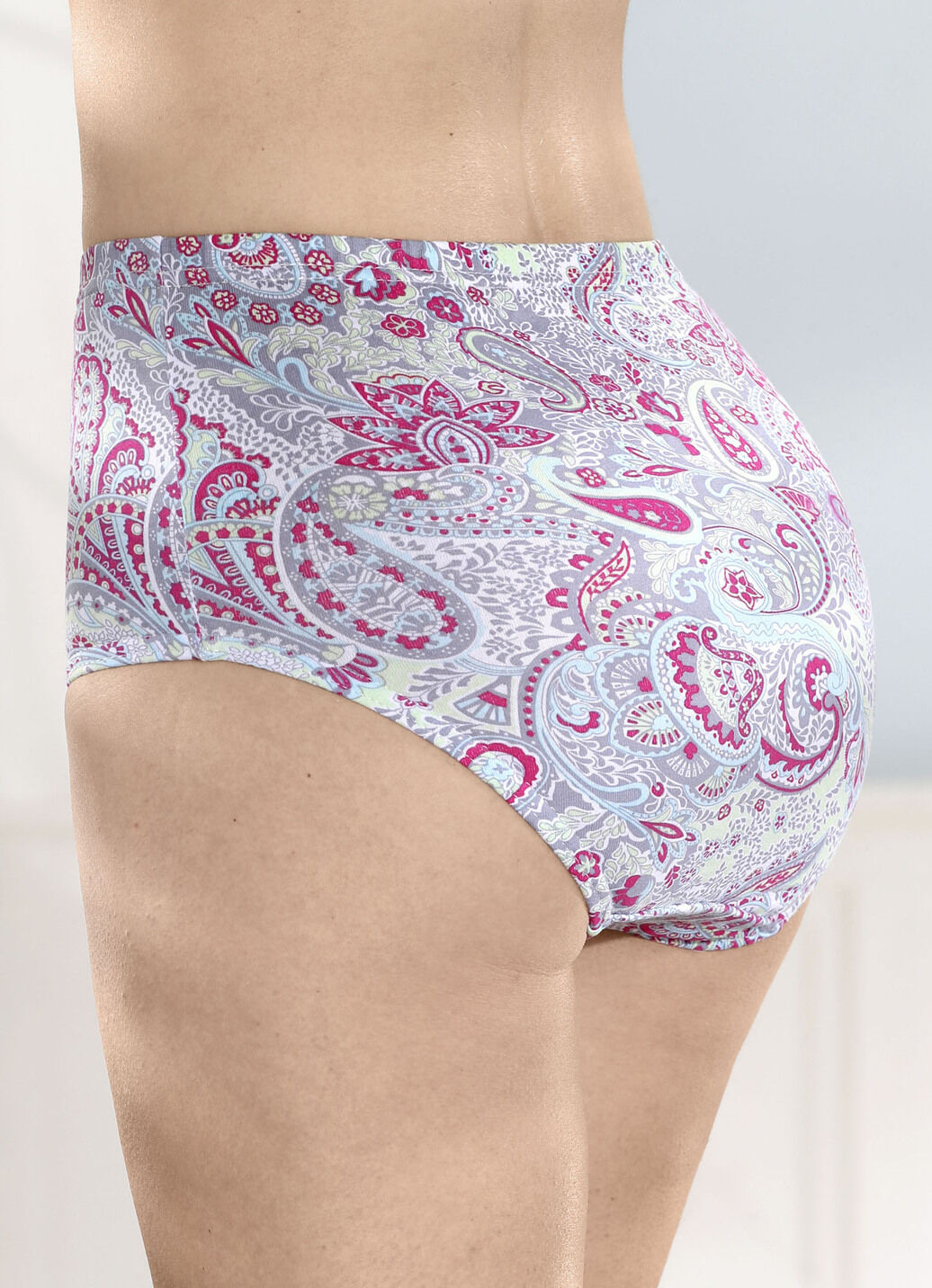 Fünferpack Slips mit Paisley-Dessin
