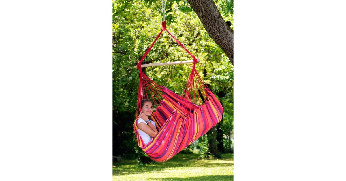 AmazonasRelax Volcano hangstoel  (Rood/paars)