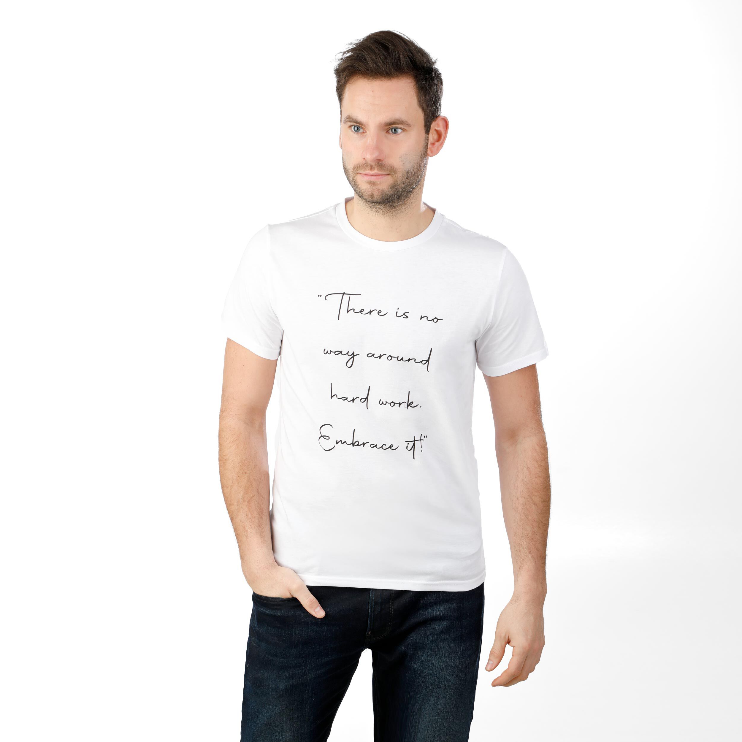 Tennis-Point Embrace T-shirt Hommes - Blanc , Noir