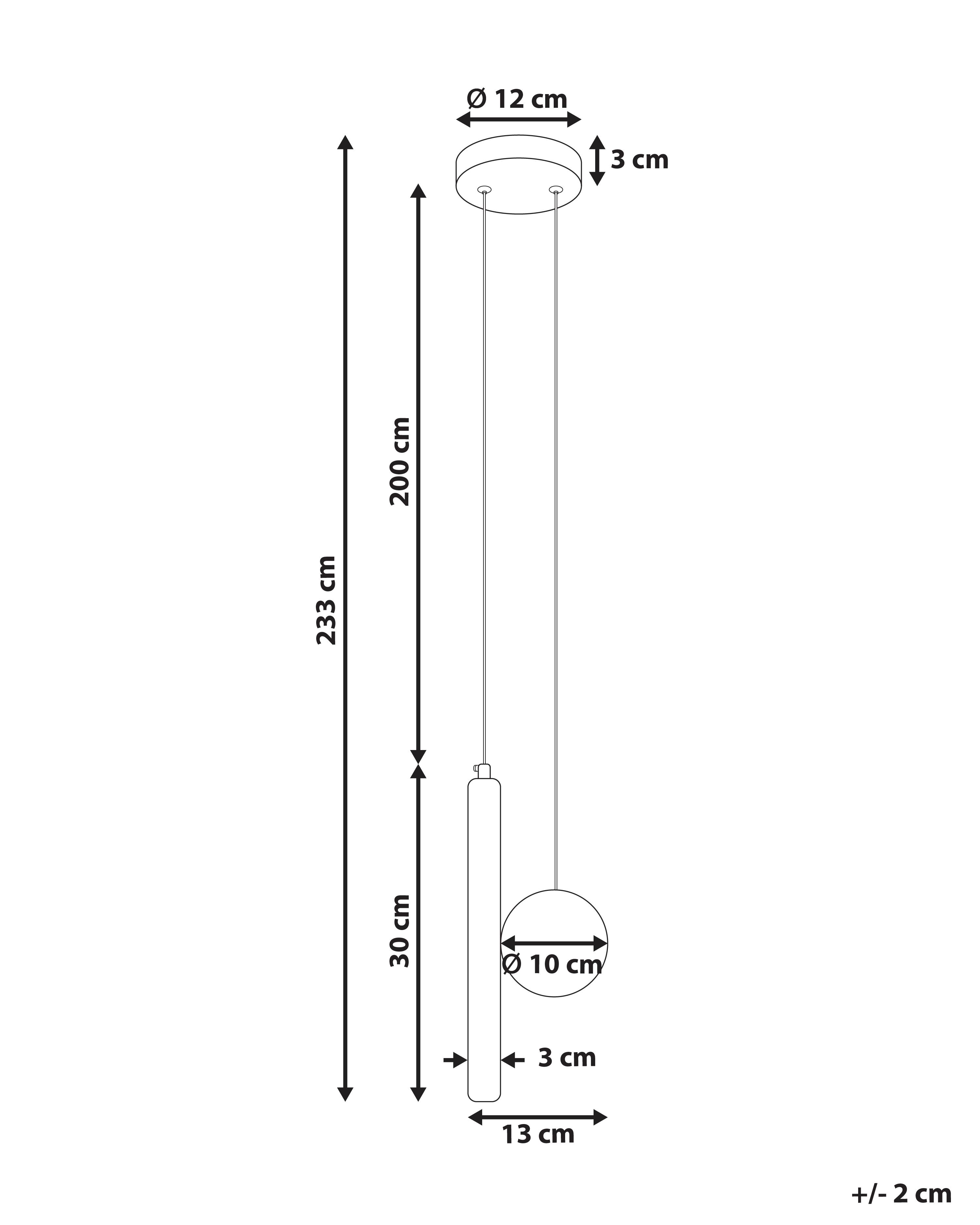 LED hanglamp DAMAS Metaal Zwart