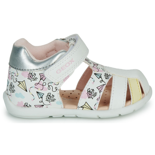 Geox - B ELTHAN GIRL - Blanc / Rose / Jaune