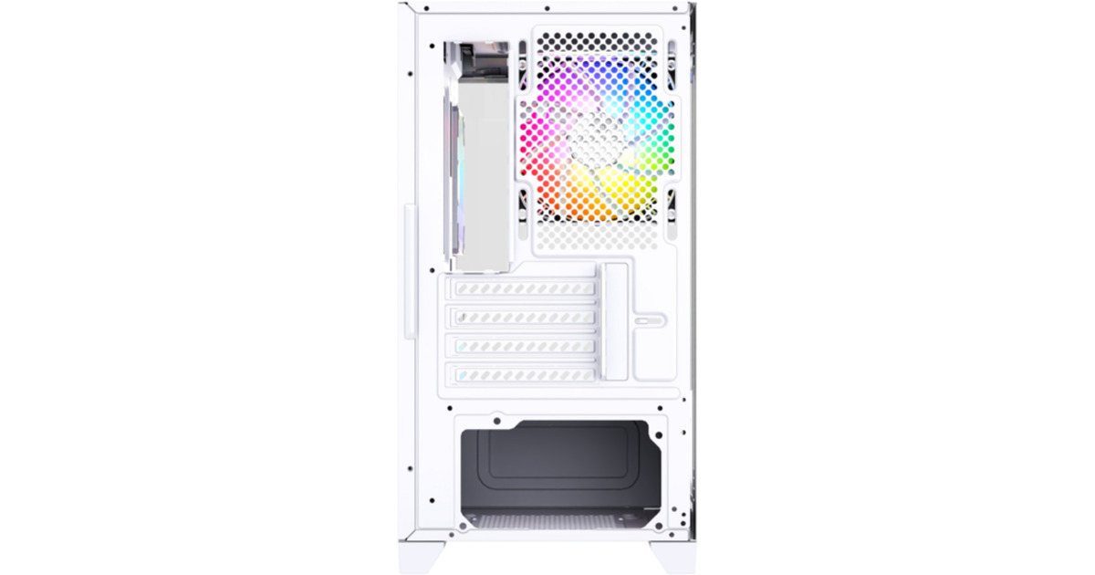 XYZ PC GearTitanium View Lite midi tower behuizing  (Wit | 2x USB-A | Tempered Glass)