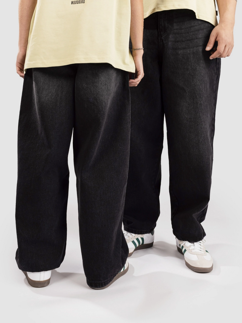 Urban Classics Tapered Heavy Ounce Baggy Jeans black washed