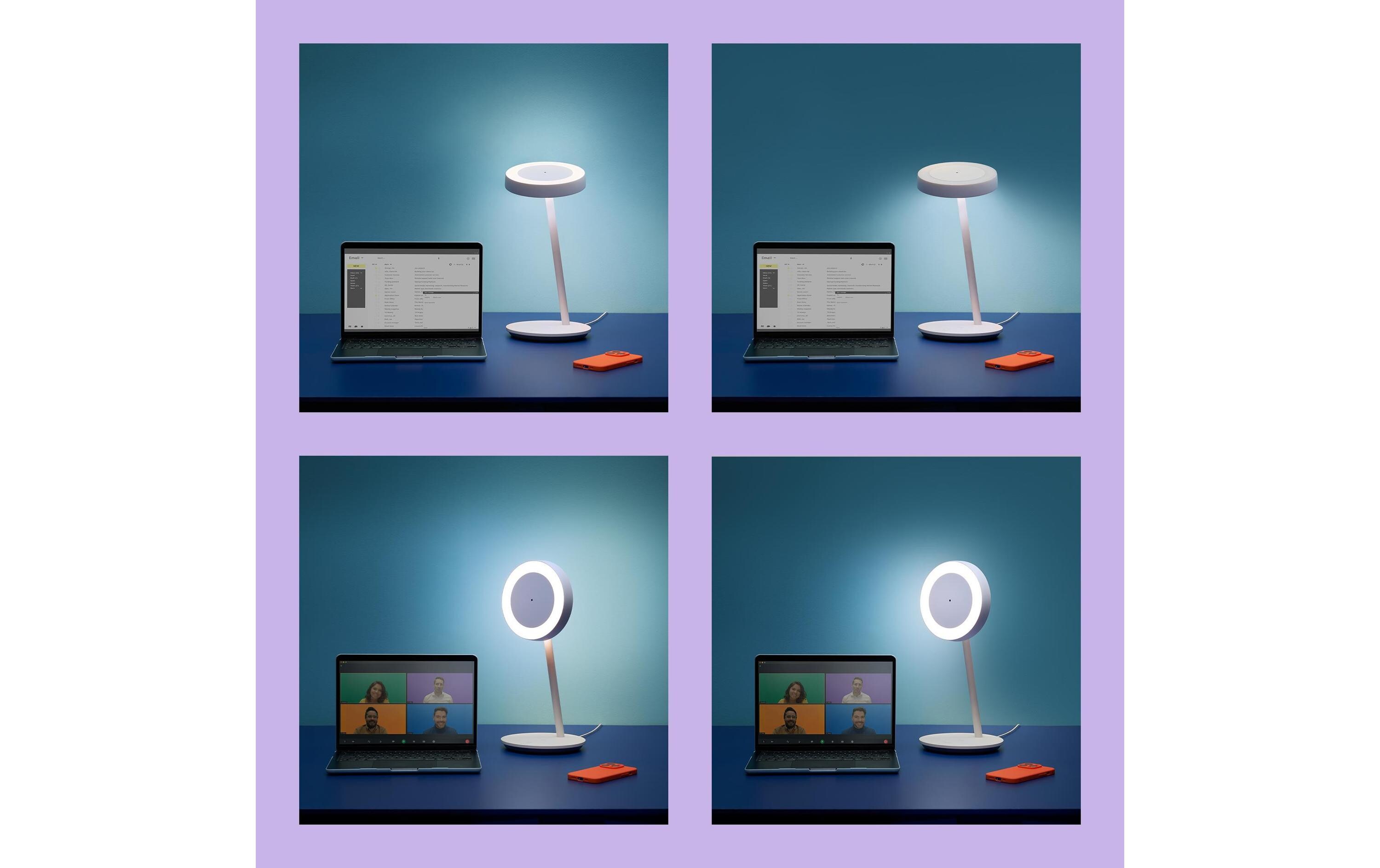 Tischleuchte Portrait 10W Type C Weiss EinzelpackSmarte Tischleuchte, verbindbar über Matter, WLAN
