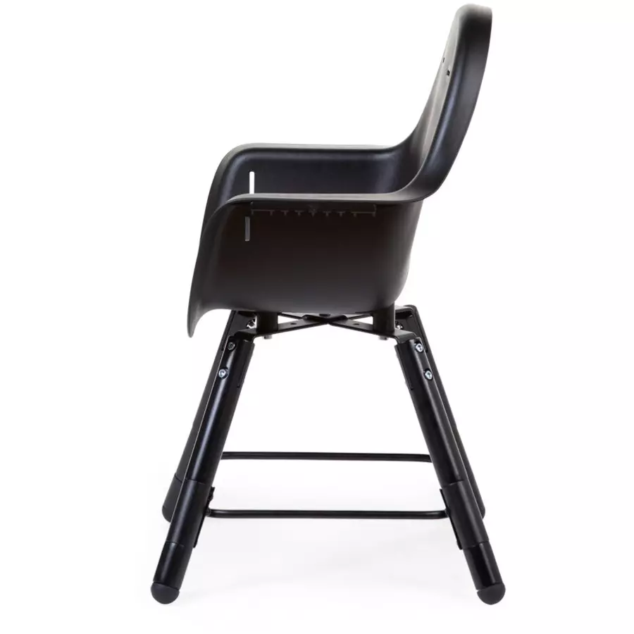 CHILDHOME Hochstuhl Evolu 2 schwarz schwarz 2 in 1 + Ring