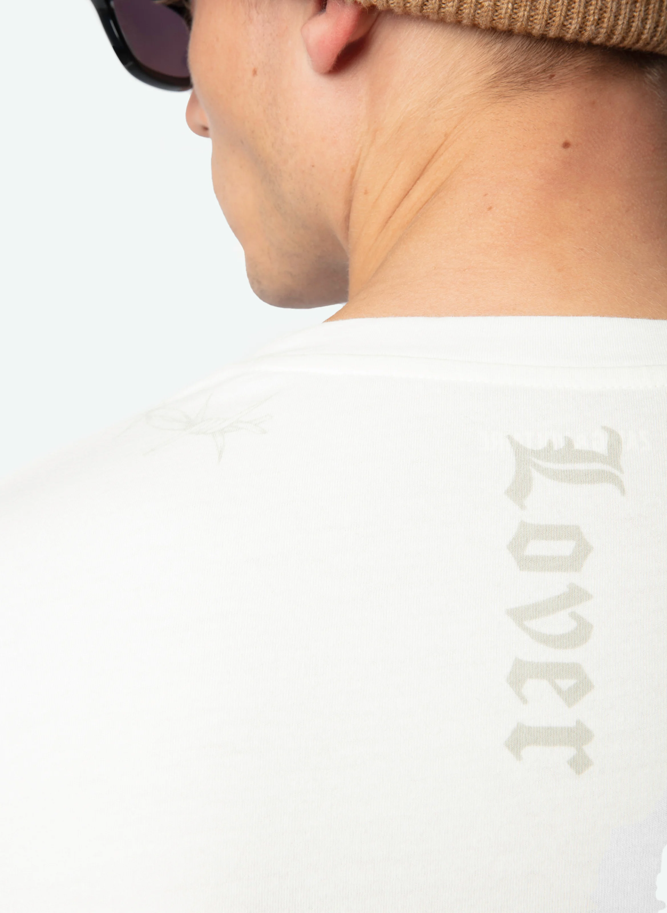 TOMMY - Tee-shirt droit en coton bio imprimé | Blanc