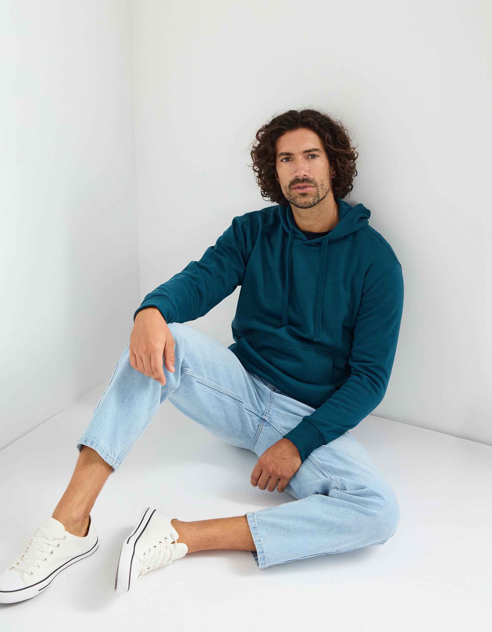 Sweatshirt com Capuz, Homem, Azul