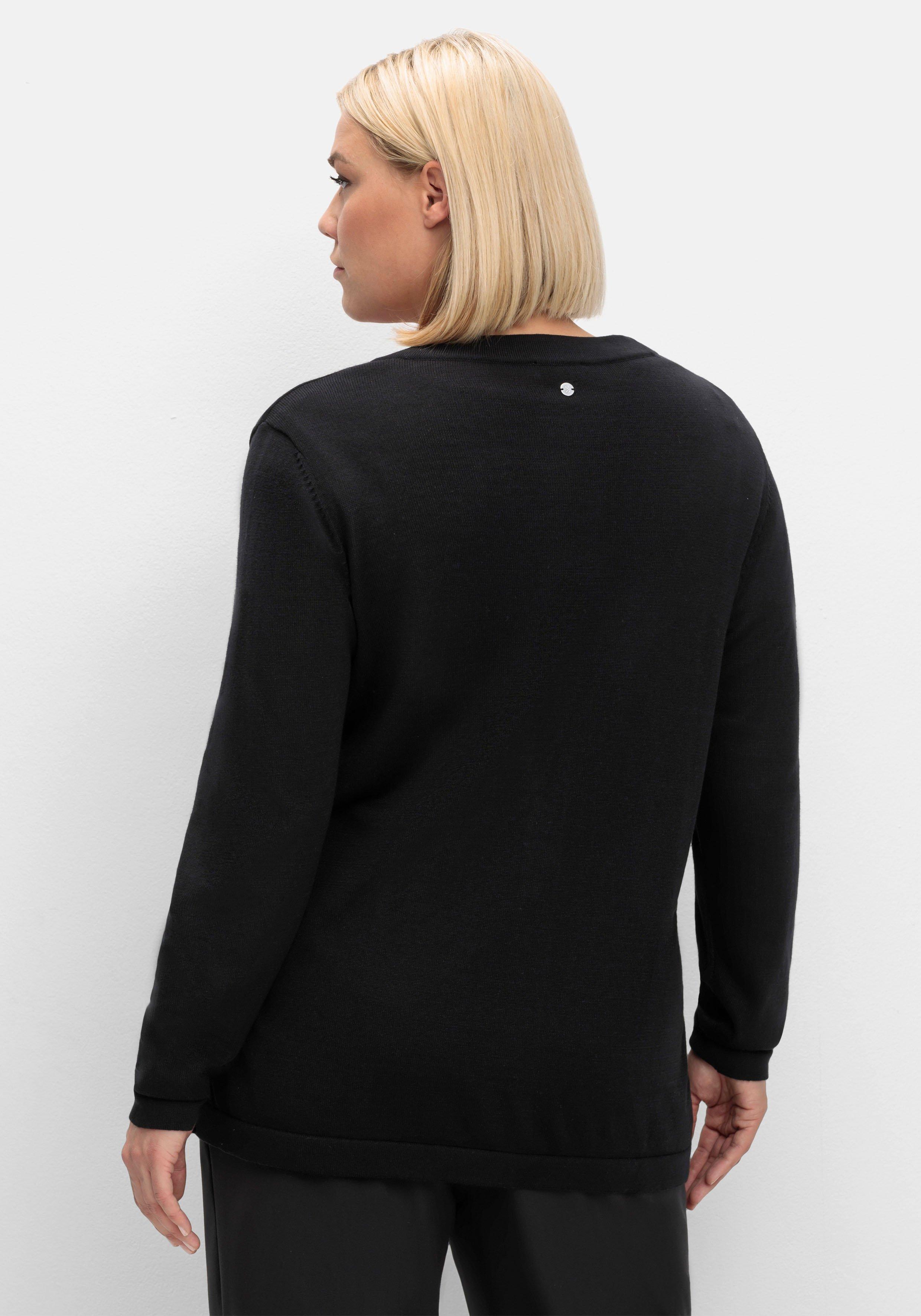 Leichte Feinstrickjacke mit 1-Knopf-Verschluss