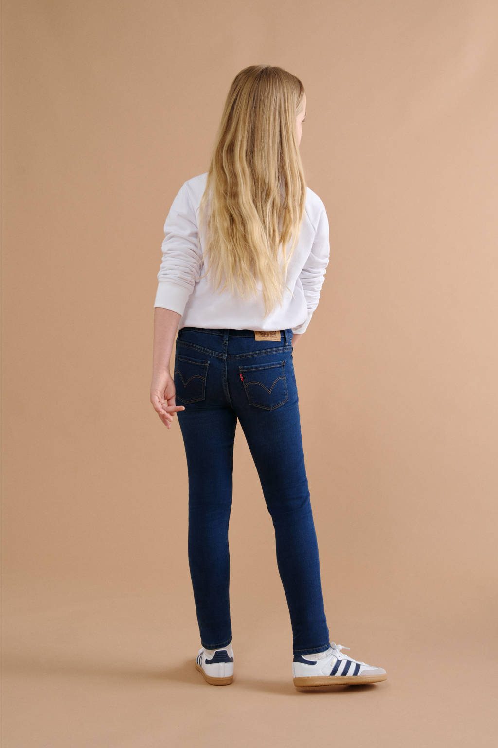 Levi's sweater Key item met logo wit