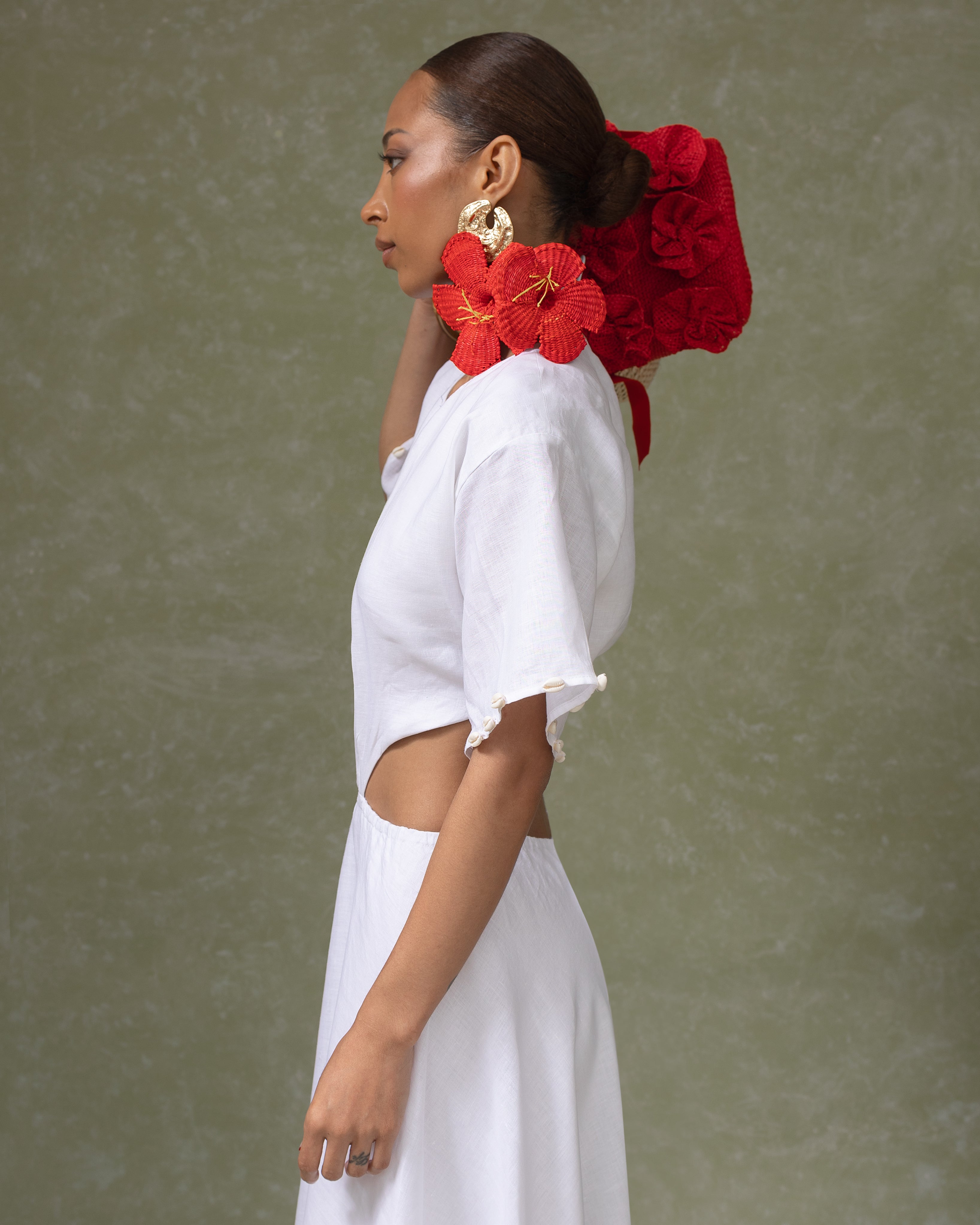 Robe maxi à découpes