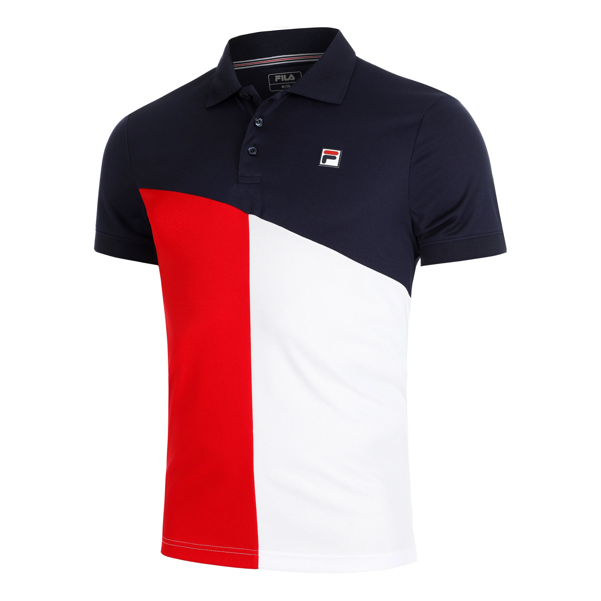 Fila Erol Polo Hommes - Bleu Foncé , Rouge