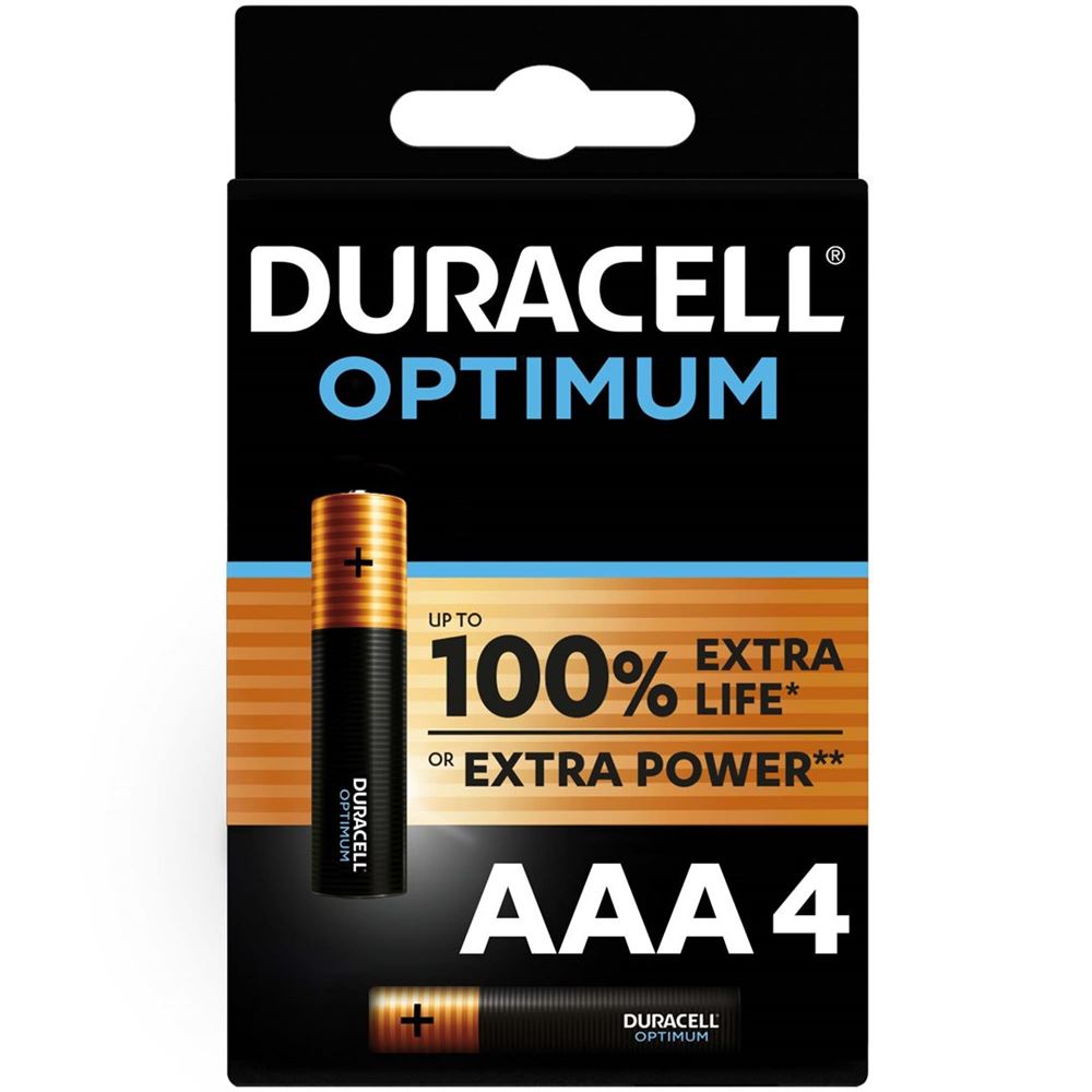 DURACELL Batterie Optimum AAA 4 Stk