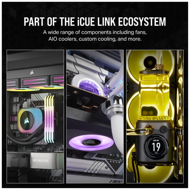 Corsair iCUE LINK RX120 RGB 120mm PWM udvidelsesblæser (hvid)