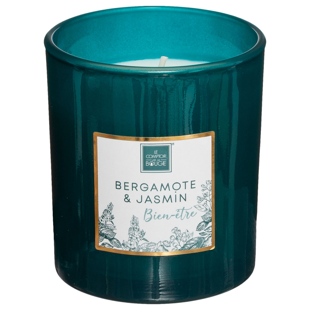 Bougie parfumée verre bergamote jasmin 190g