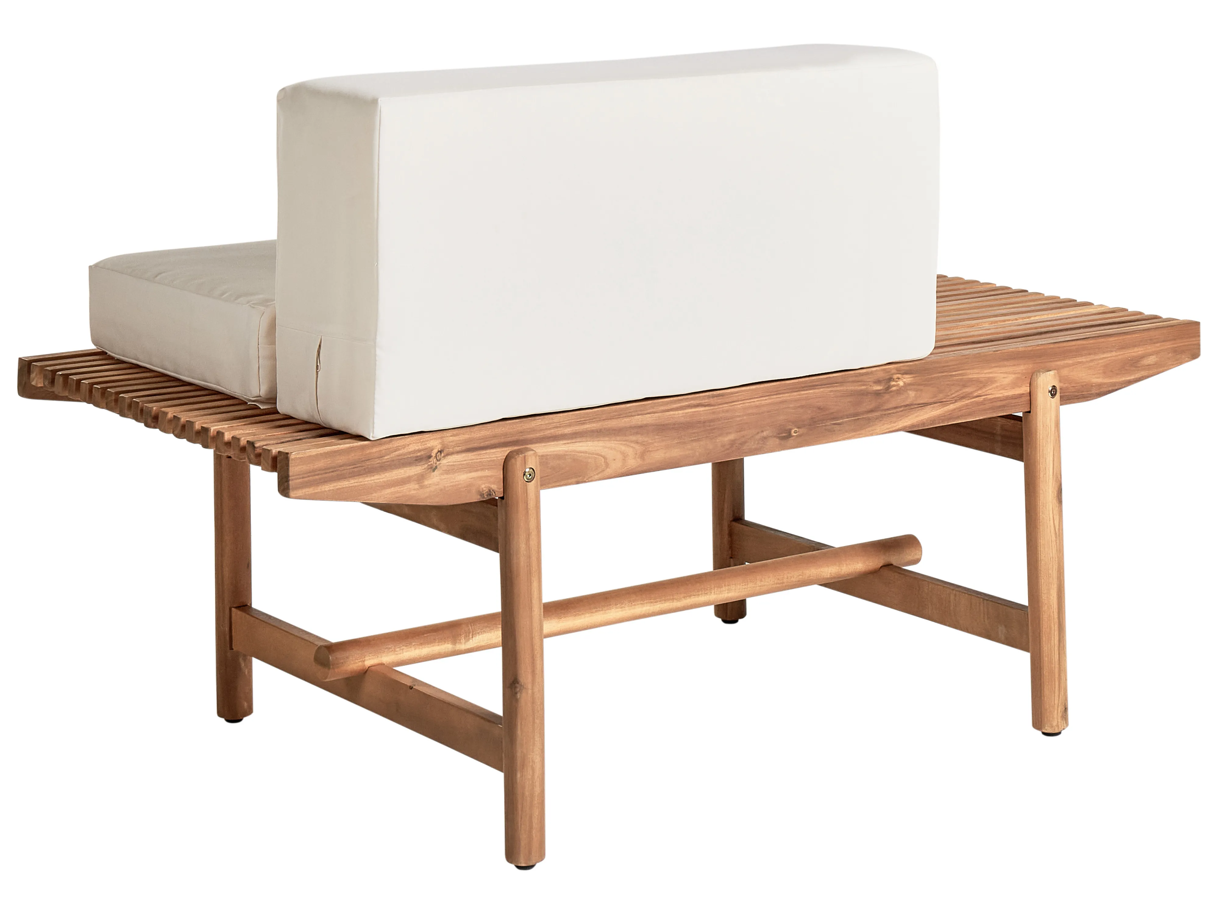 Loungeset met tafel 2-zits GIAVENO Acaciahout Gebroken wit