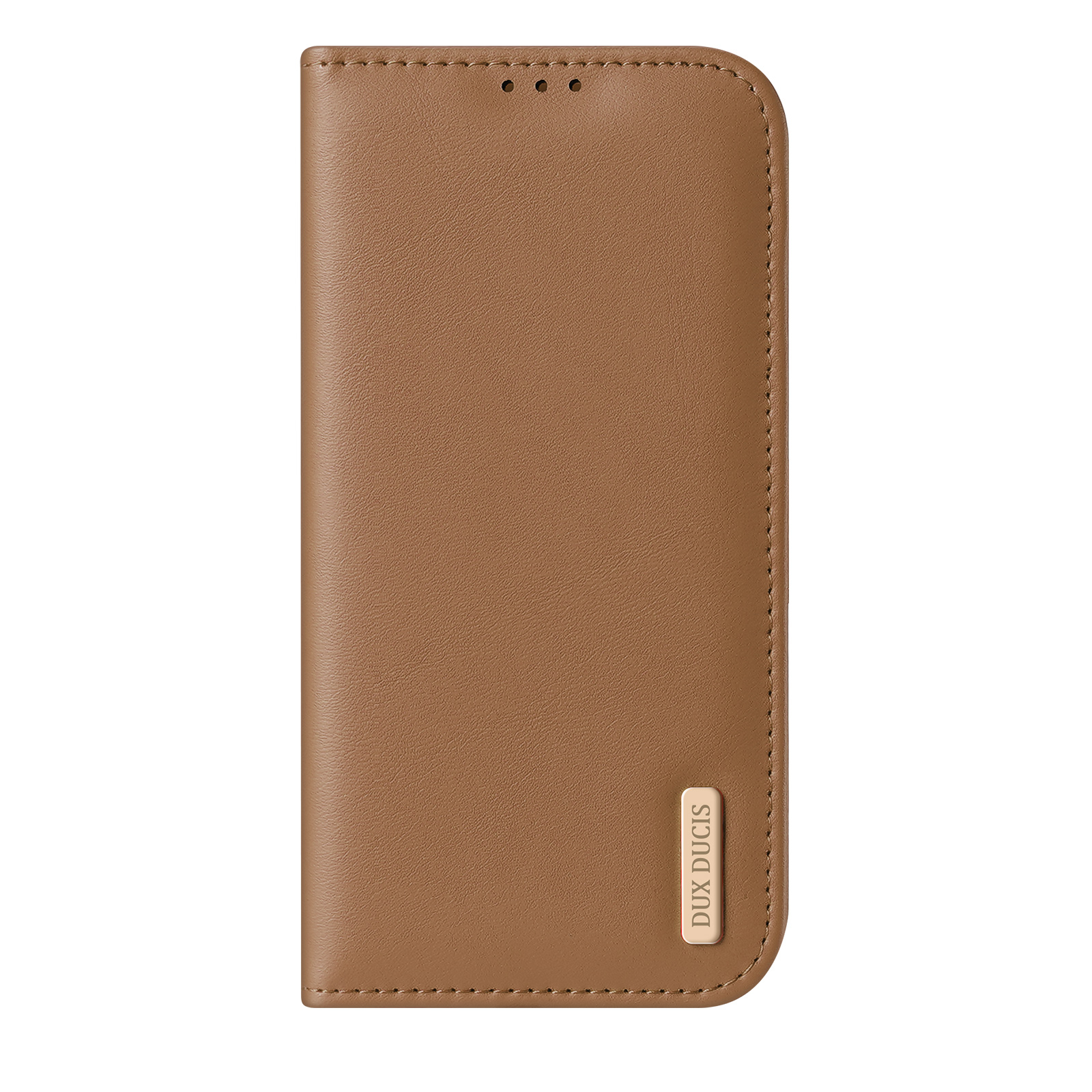 iPhone 17 Pro Flip Wallet Cover Echtleder Tasche (RFID Schutz) - Braun