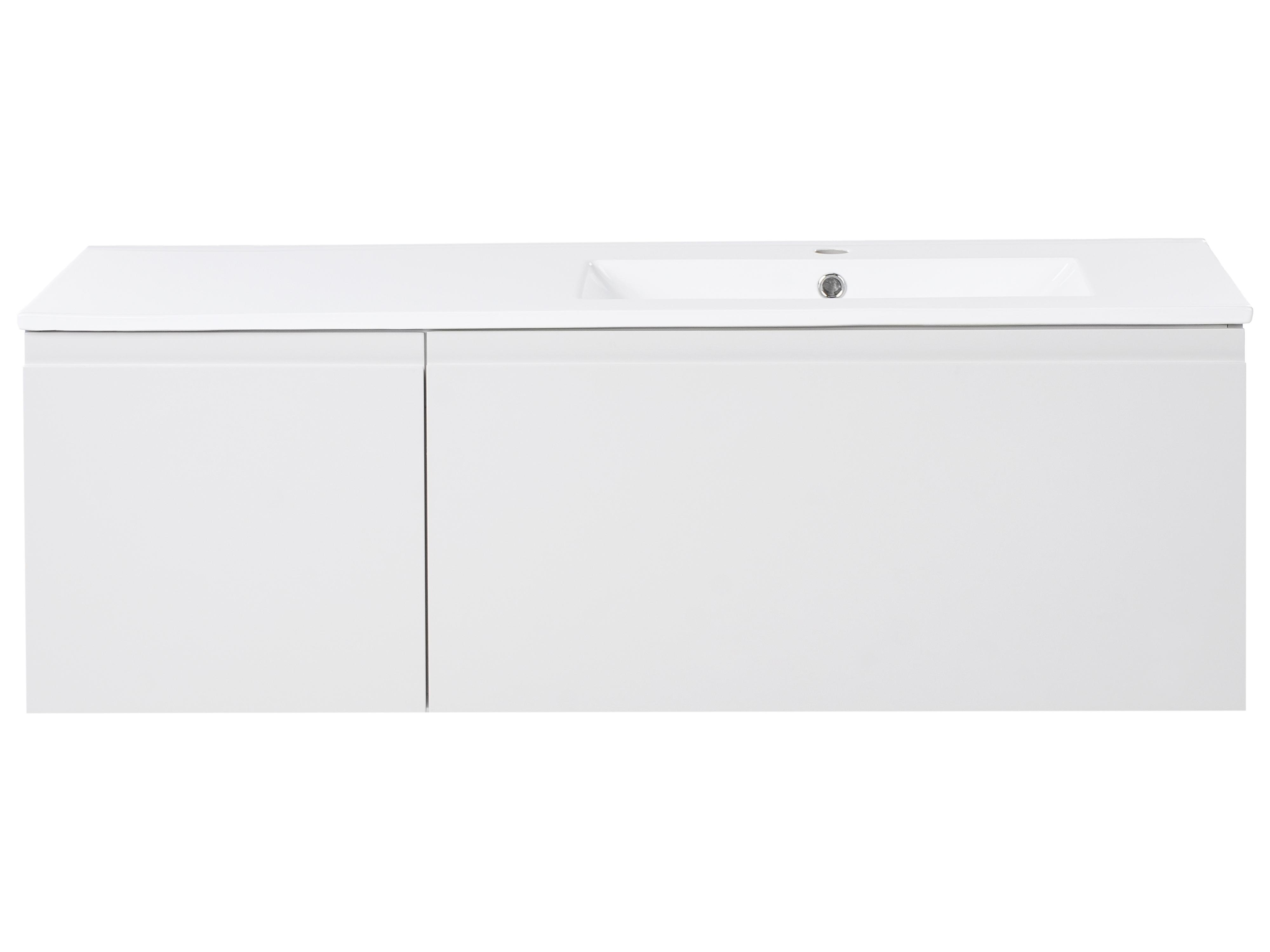 Wandgemonteerd meubel met wastafel COROICO Lichtgrijs