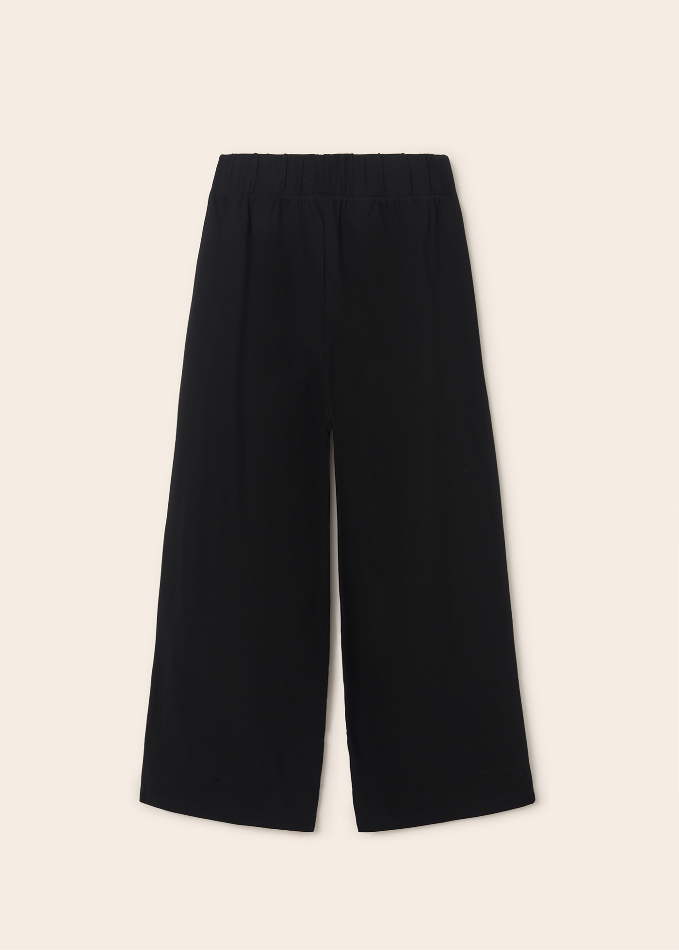 Calças cropped com amarração em malha Roma para meninas