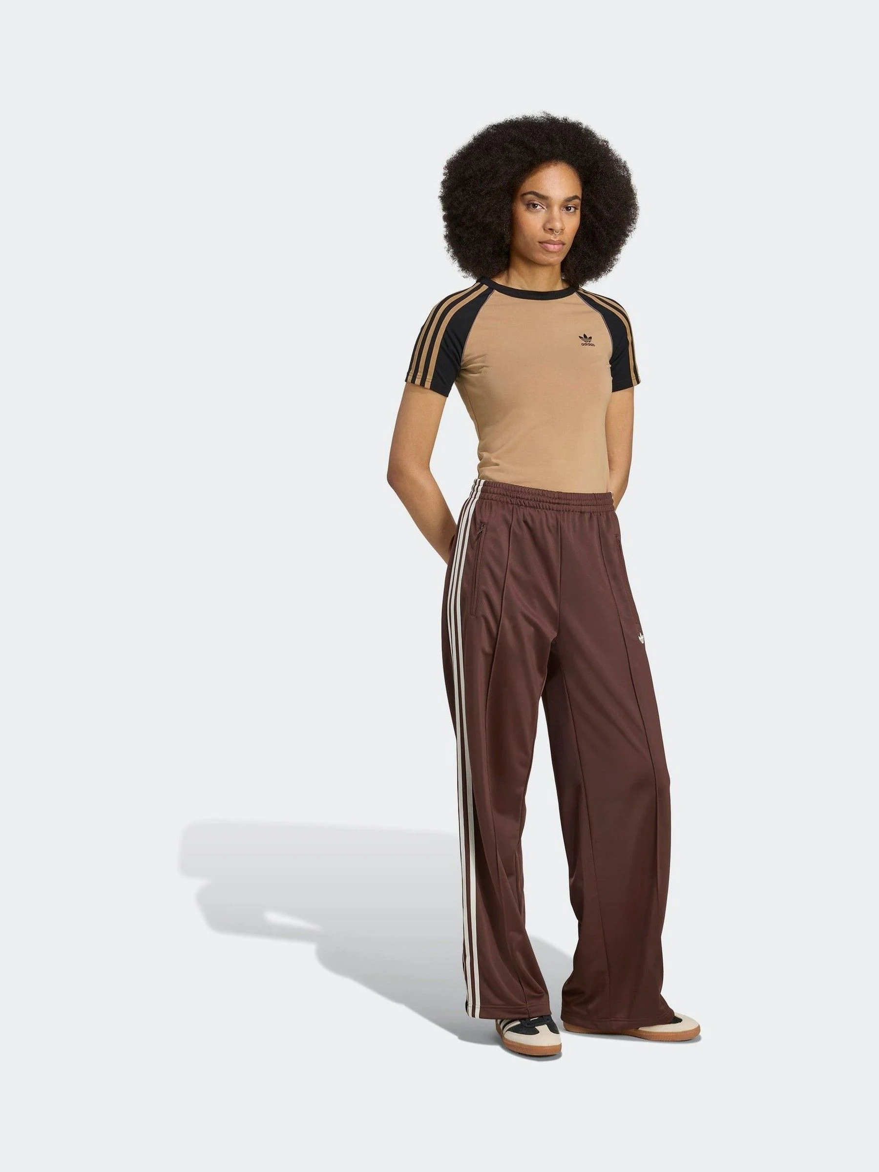 Lichtbruin - adidas Originals Firebird Loose Track Pant Trousers