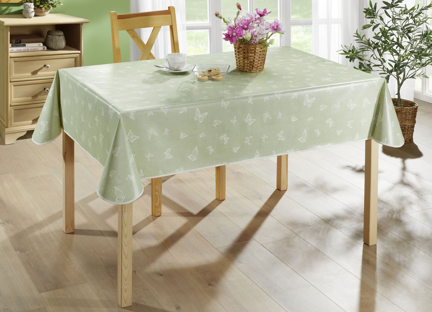 Abwaschbare Wachstuch-Tischdecke