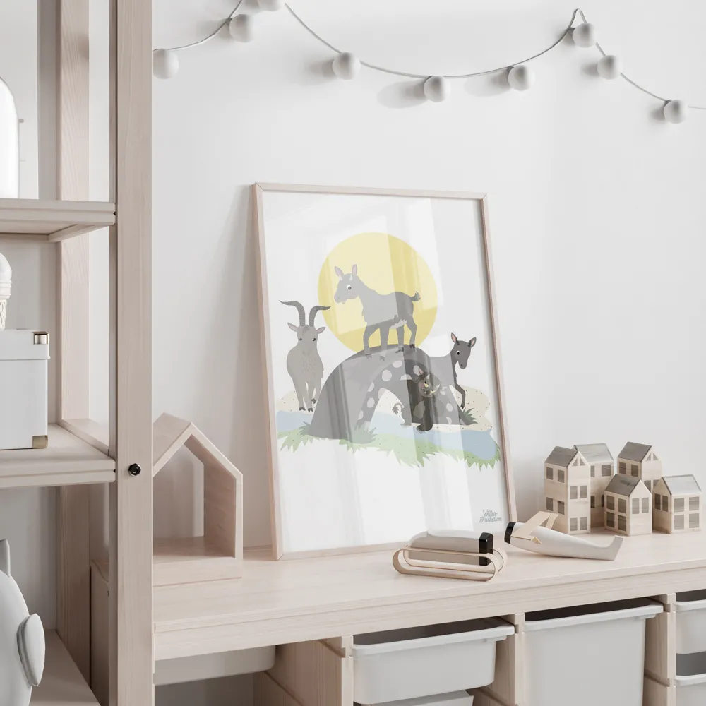 Poster&Frame Plakat - Tre bukke bruse