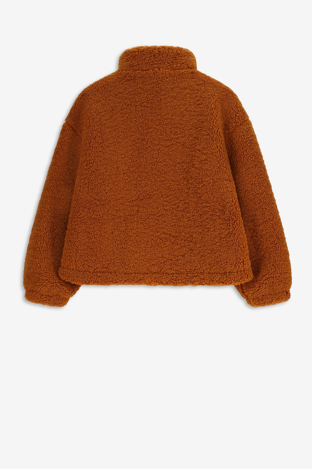 Bruine korte teddy jas