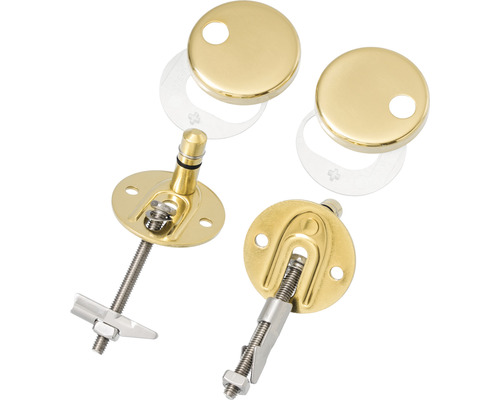 REIKA Mito toiletbril, wit, gepolijste messing scharnieren, met soft-close mechanisme en Quick&Clean.