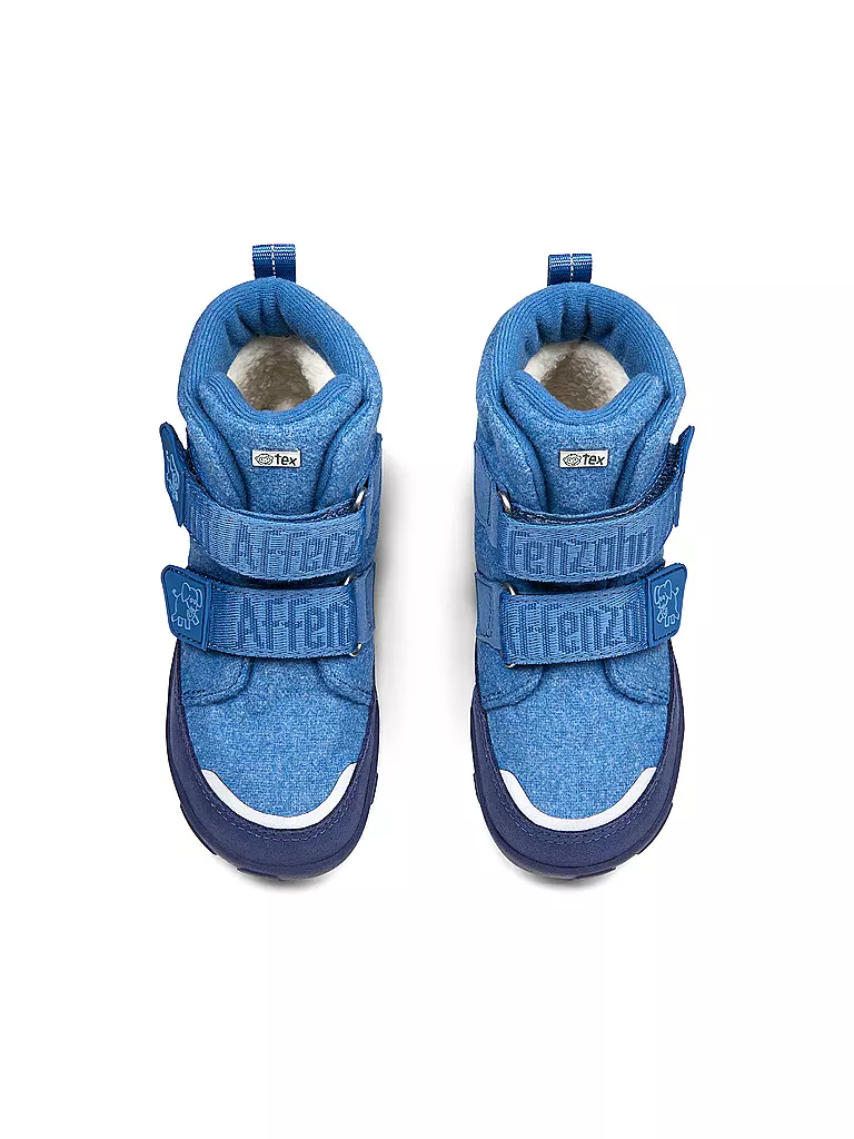 AFFENZAHN Kinder Winterstiefel WOLLE COMFY Elefant blau
