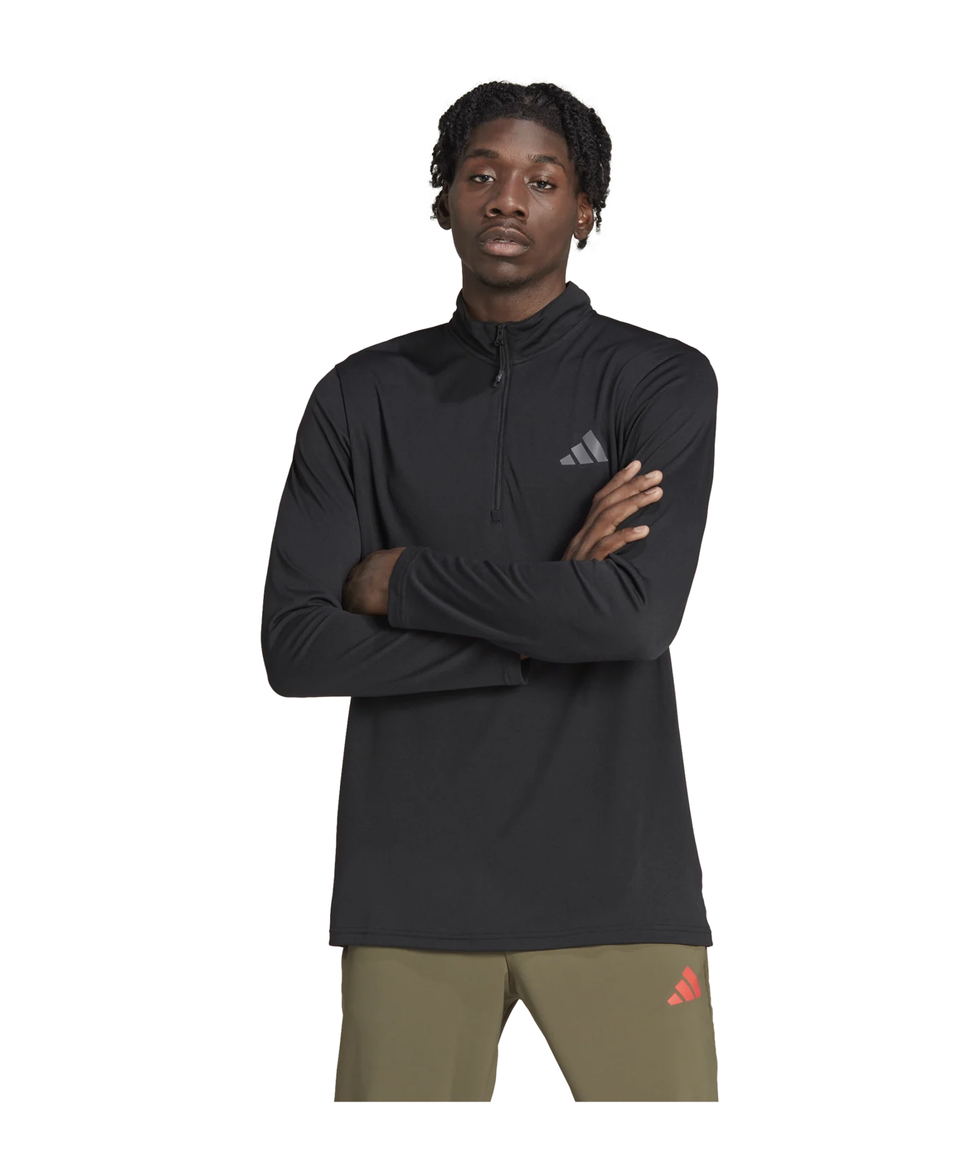 adidas Seasonal HalfZip Sweatshirt Schwarz