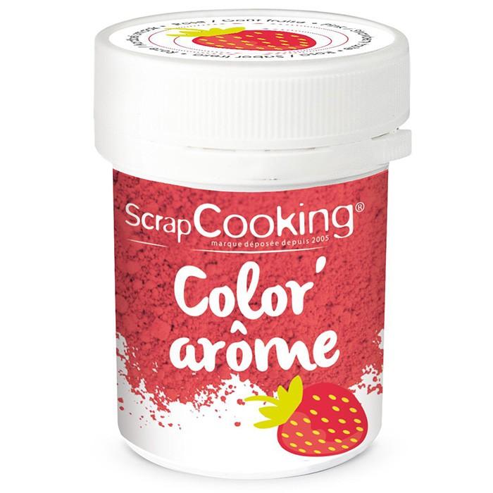 Colorant alimentaire rose - arôme fraise 10 g Scrapcooking