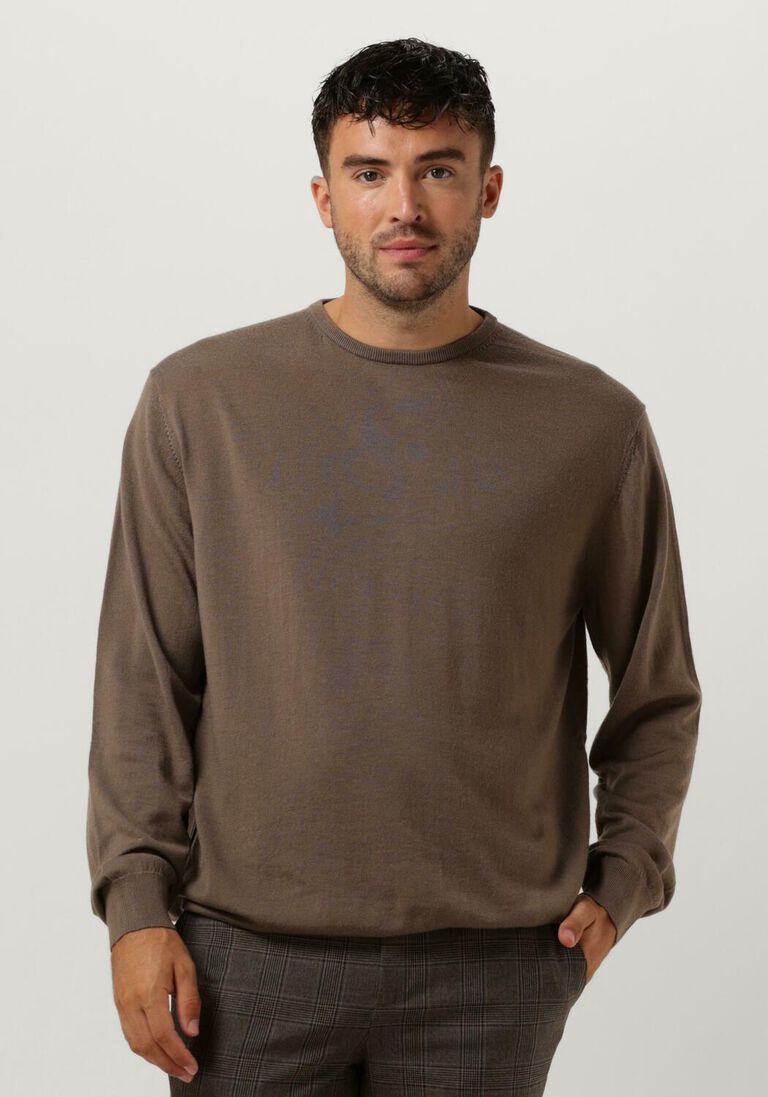 PROFUOMO bruine profuomo trui pullover crew neck