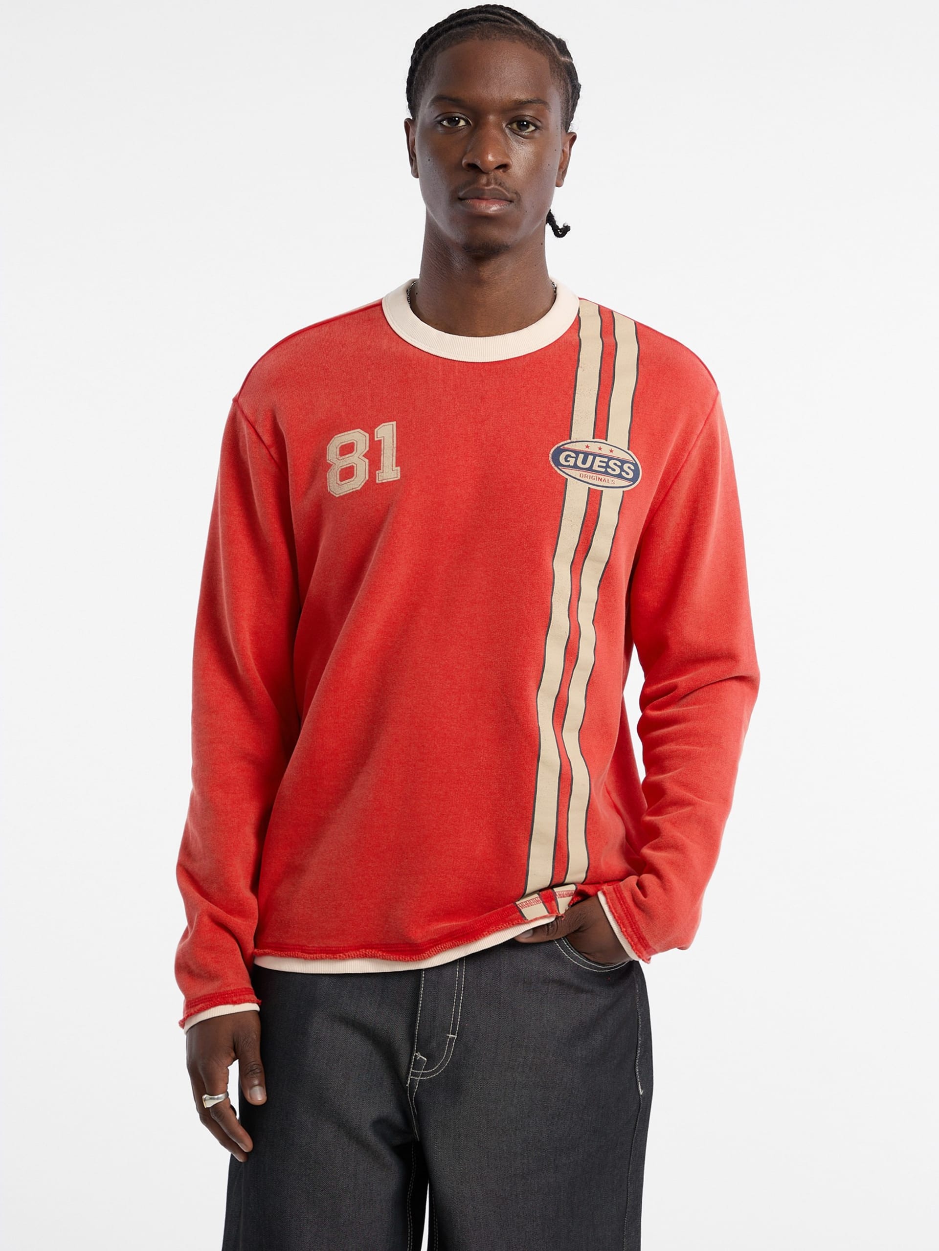 Camiseta de gola redonda leve GUESS Originals