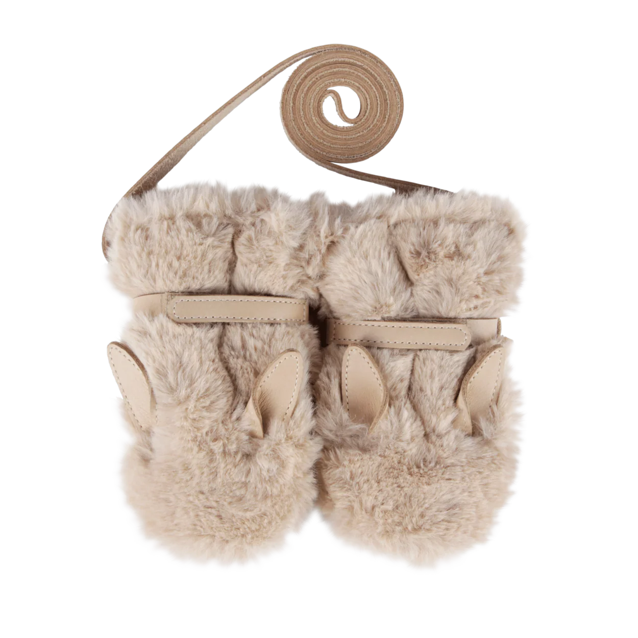 Richy Mittens | Fluffy Bunny | Warm Beige Soft Faux Fur