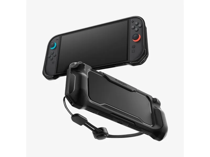 Spigen Rugged Armor, Cover, Nintendo, Sort, Termoplastisk polyurethan (TPU), Nintendo Switch, Stødsikker, Ridseresistent