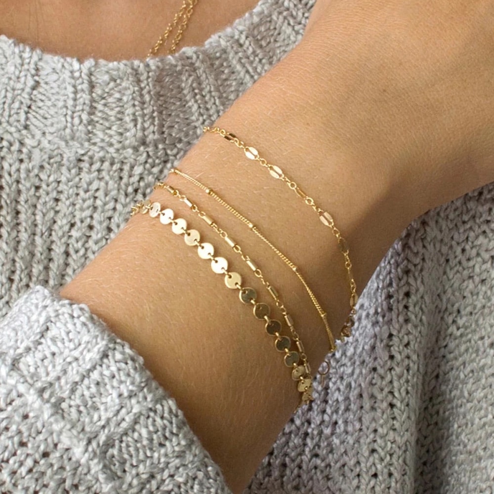 Bracelets Elodie - Laiton plaqué or 18 k